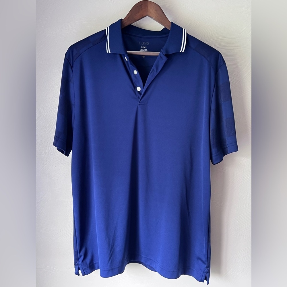 Chaps Golf Men’s Size L Polo Shirt Blue